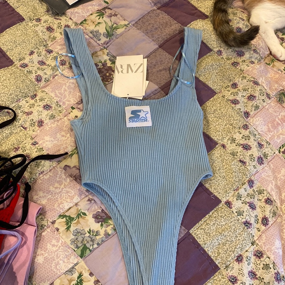 Zara high waisted thong bodysuit